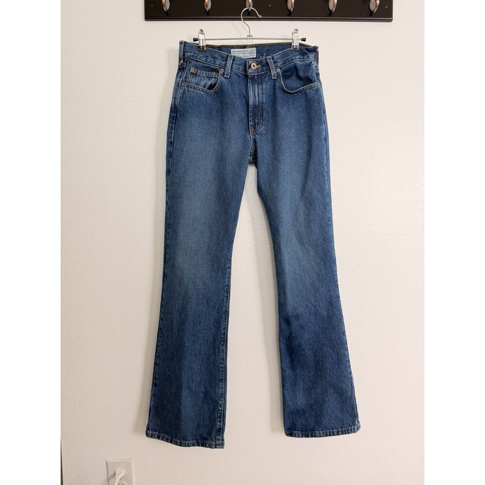Vintage Abercrombie Fitch Boot Jeans USA Made Med Blue Denim Y2K